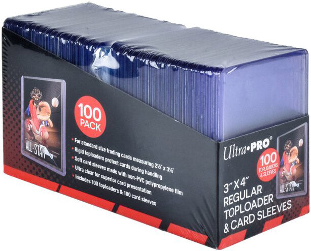 Toploader regular 3"x4" & Sleeves (100)