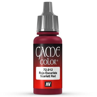 Vallejo Game Color: 012 Scarlett Red, 17 ml