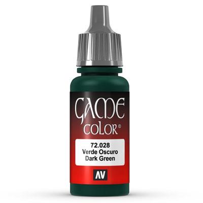 Vallejo Game Color: 028 Dark Green, 17 ml