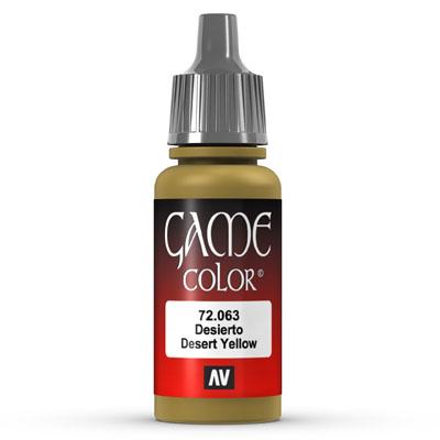 Vallejo Game Color: 063 Desert Yellow, 17 ml