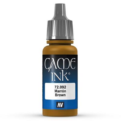 Vallejo Game Color Ink: 092 Ink Brown, 17 ml