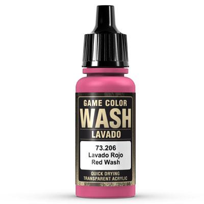 Vallejo Game Color Ink: 206 Wash Red Shade, 17 ml