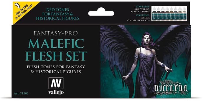 Vallejo Model Colour Fantasy-Pro Malefic Flesh Set (8 x 18 ml)