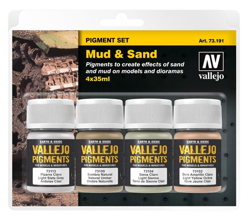 Vallejo Pigment Set "Mud & Sand" (4)