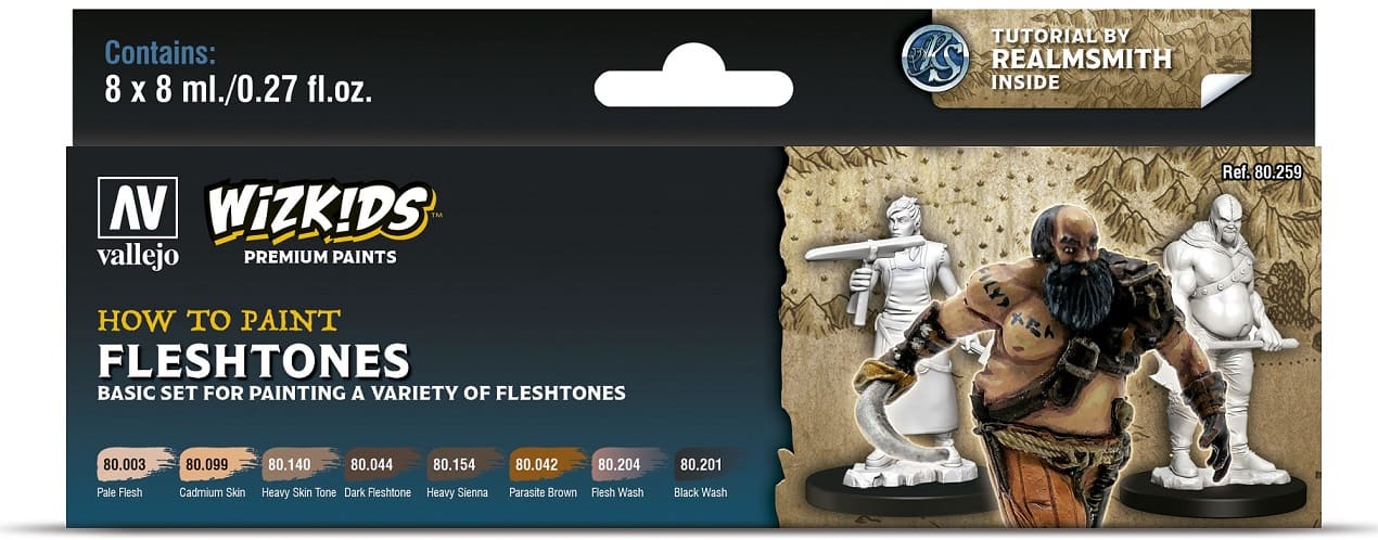 Vallejo Wizkids Premium: Fleshtones (8ml) (8)