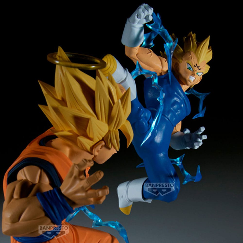 Dragon Ball Z Match Makers Statue – Majin Vegeta vs. Super Saiyan 2 Son Goku (15 cm)