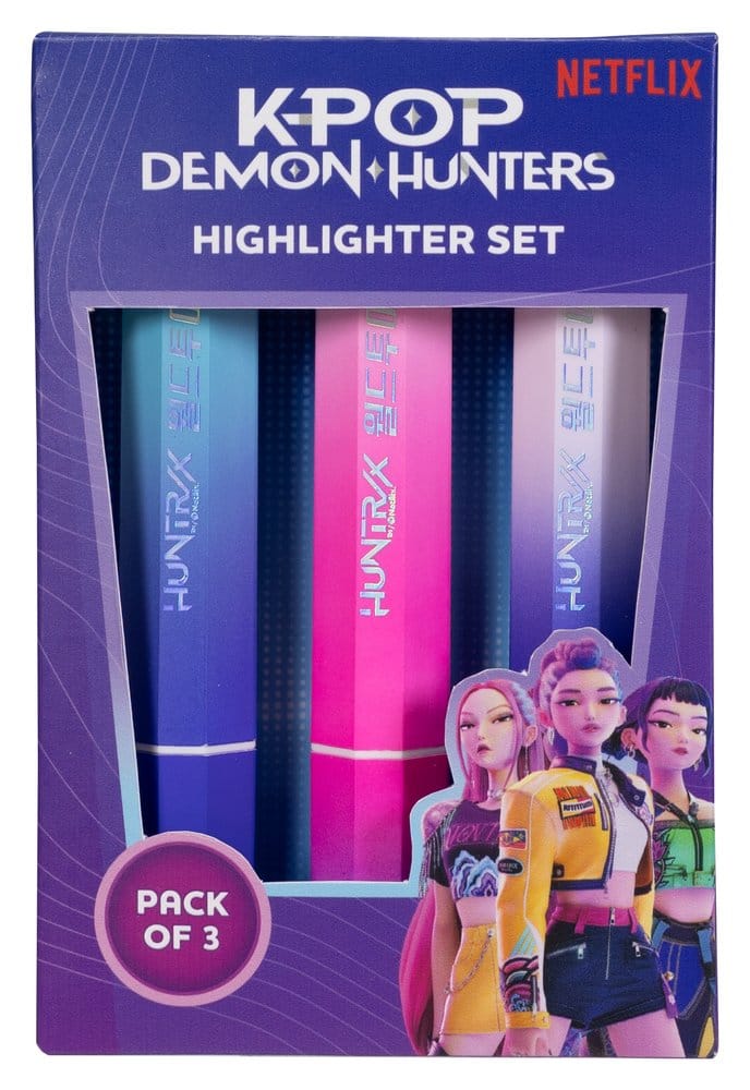 KPop Demon Hunters Textmarker 3er-Pack Huntr/x
