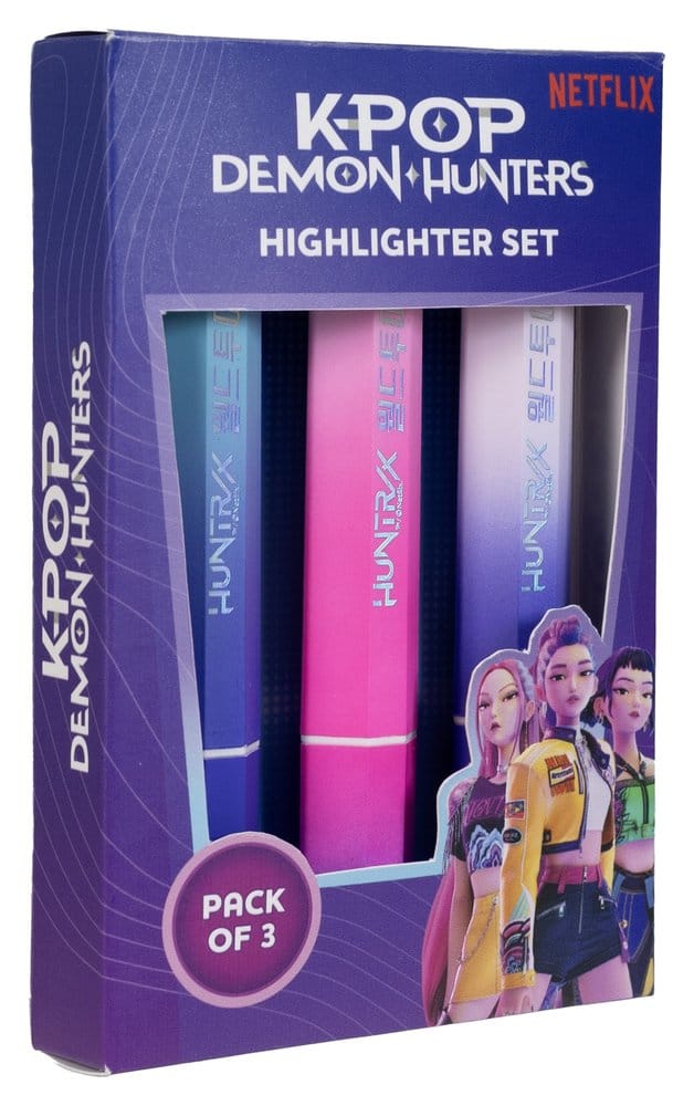 KPop Demon Hunters Textmarker 3er-Pack Huntr/x