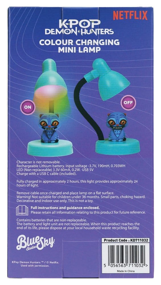 KPop Demon Hunters Mini LED-Lampe mit Figur Derpy 11 cm