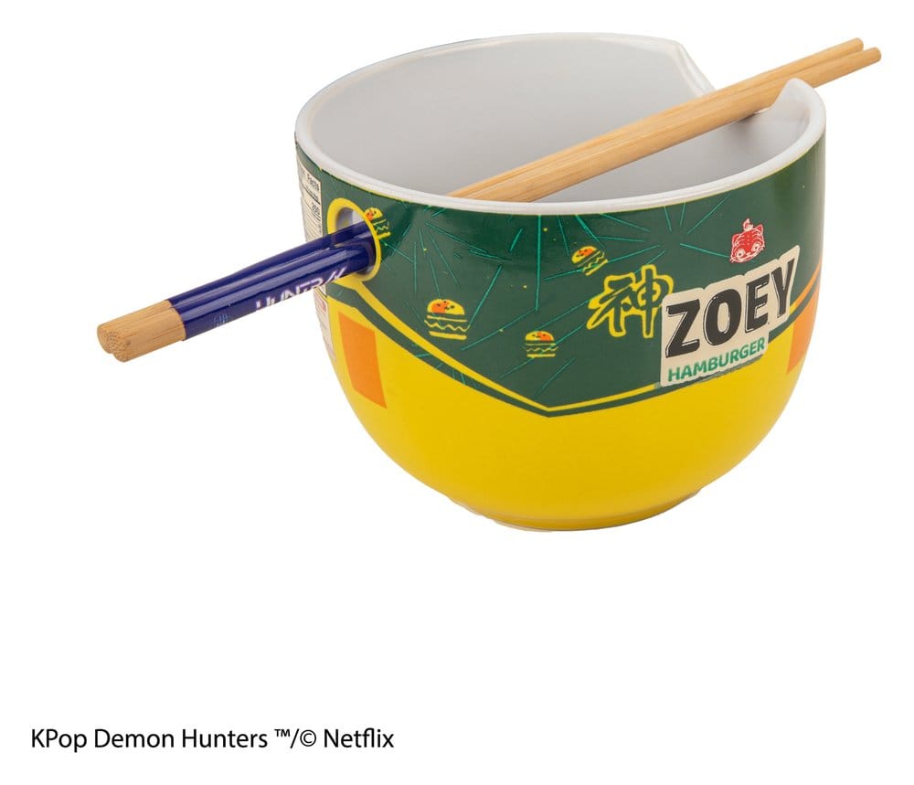 KPop Demon Hunters Ramen-Schüssel mit Stäbchen Zoey Hamburger