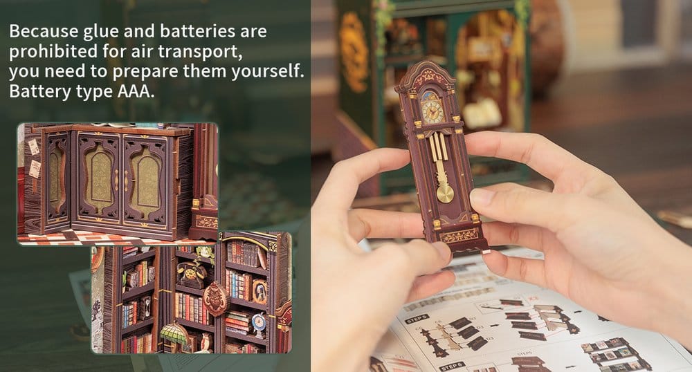 Book Nook Owl Bookstore 17 x 12 cm  