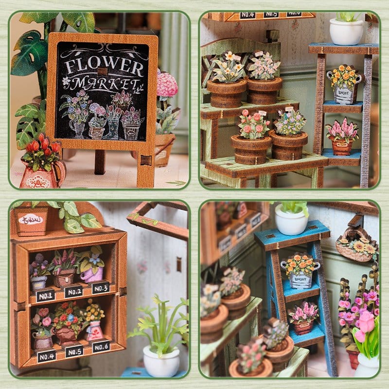 Miniature House Model Kit Champs-Élysées Florist 18 x 16 cm  
