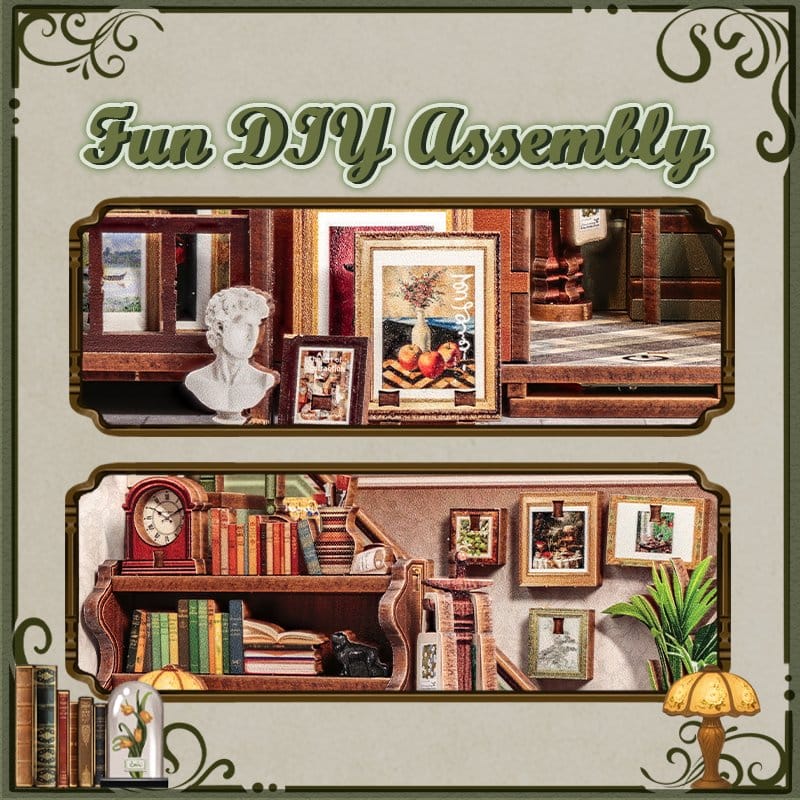 Miniature House Model Kit Gallery Bookstore 20 x 16 cm  