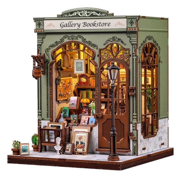 Miniature House Model Kit Gallery Bookstore 20 x 16 cm  