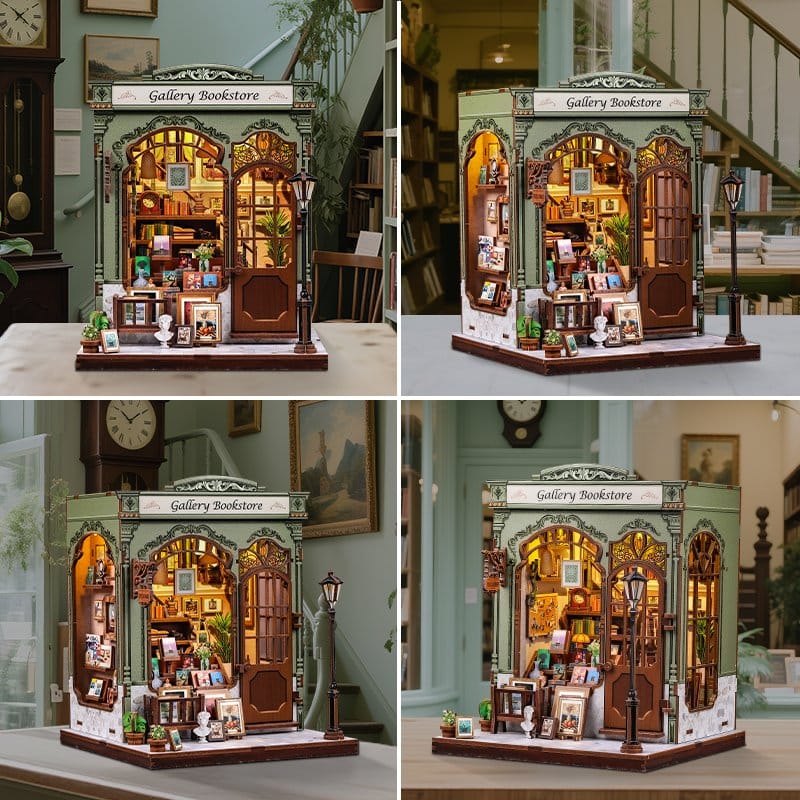 Miniature House Model Kit Gallery Bookstore 20 x 16 cm  