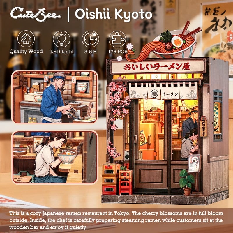 Miniature House Model Kit Oishii Kyoto 22 x 13 cm  