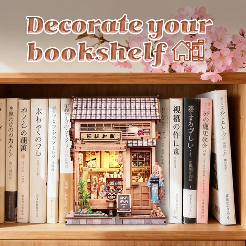 Miniature House Model Kit Sakura O Kimono Shop 19 x 14 cm  