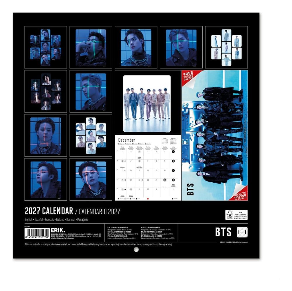 BTS Wandkalender 2027 30 x 30 cm