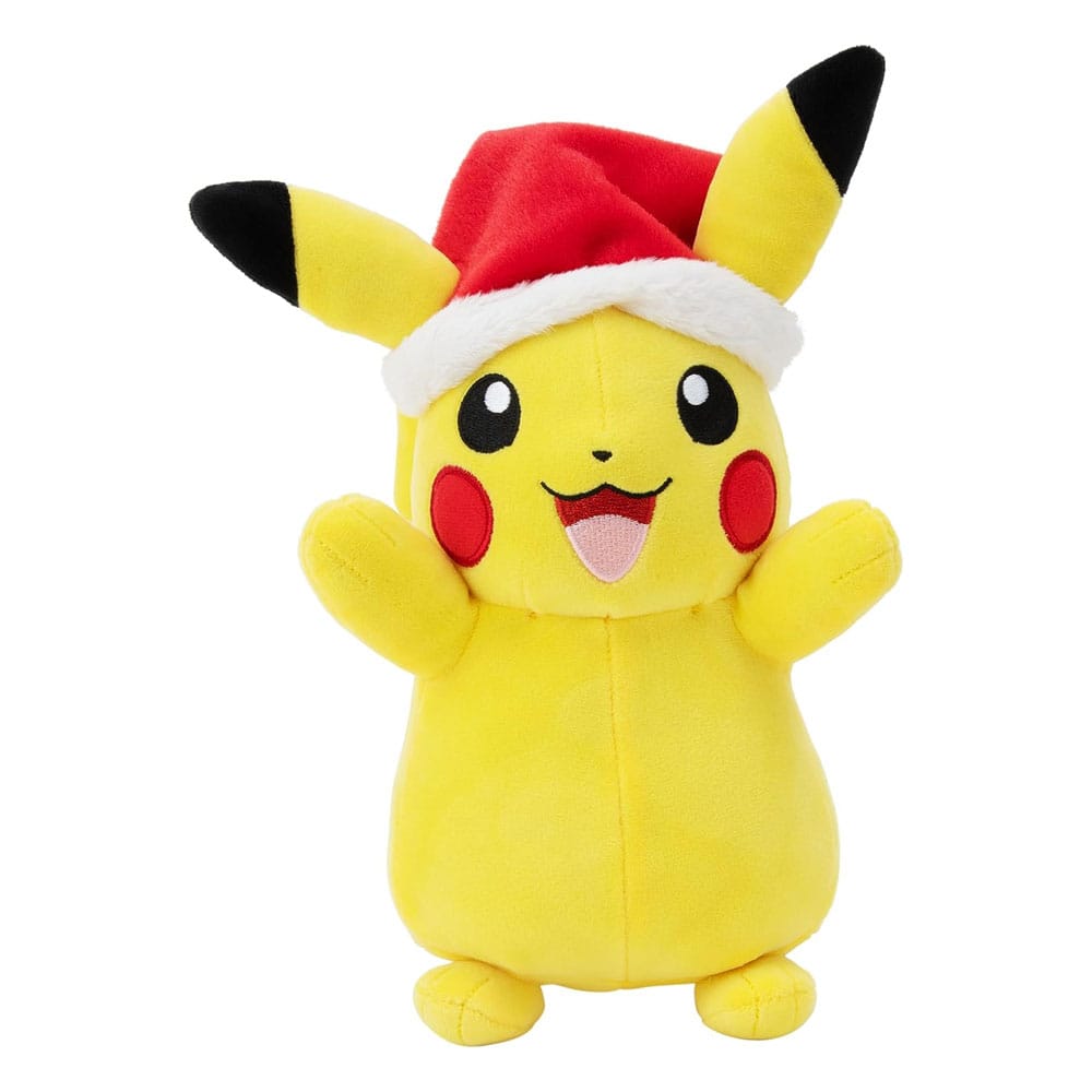 Pokémon Plüschtier Pikachu mit Weihnachtsmütze 20 cm