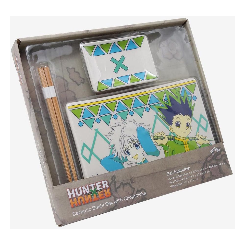 Hunter x Hunter Ceramic Sushi Set with Gon & Killua Chopsticks