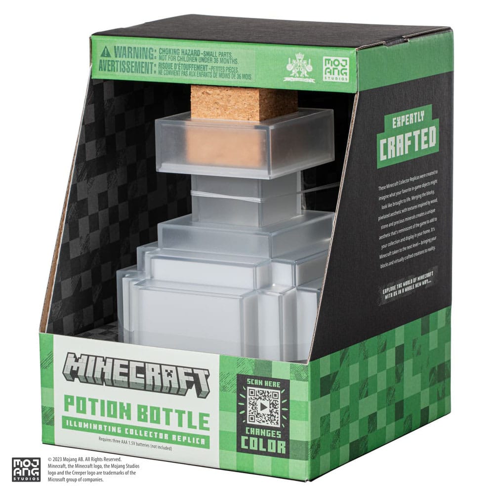 Minecraft Replica Illuminating Potion Bottle, 16 cm