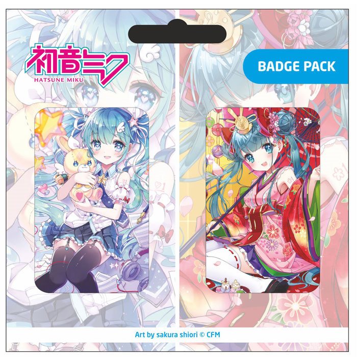 Hatsune Miku Pinback Buttons 2-Pack Set B