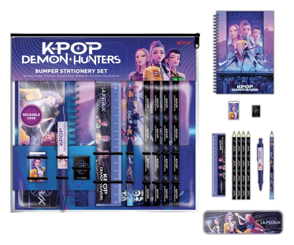 KPop Demon Hunters 12-Piece Writing Set A4 Bumper