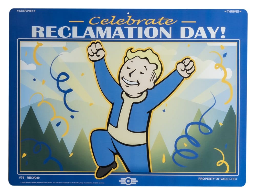 Fallout Me­tall­schild Reclamation Day