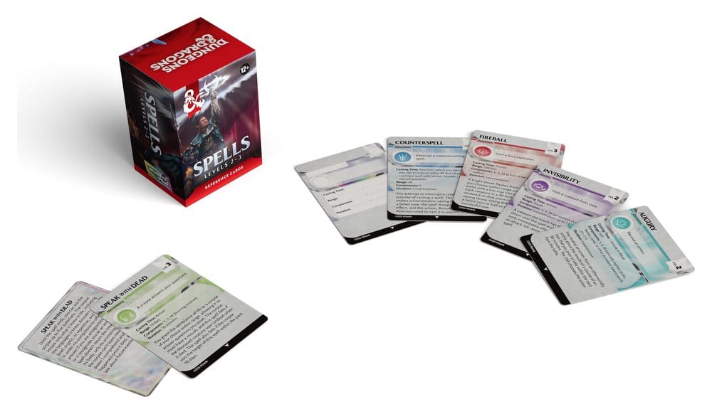 Dungeons & Dragons RPG Referenzkarten: Zaubersprüche (Stufen 2-3) (EN)