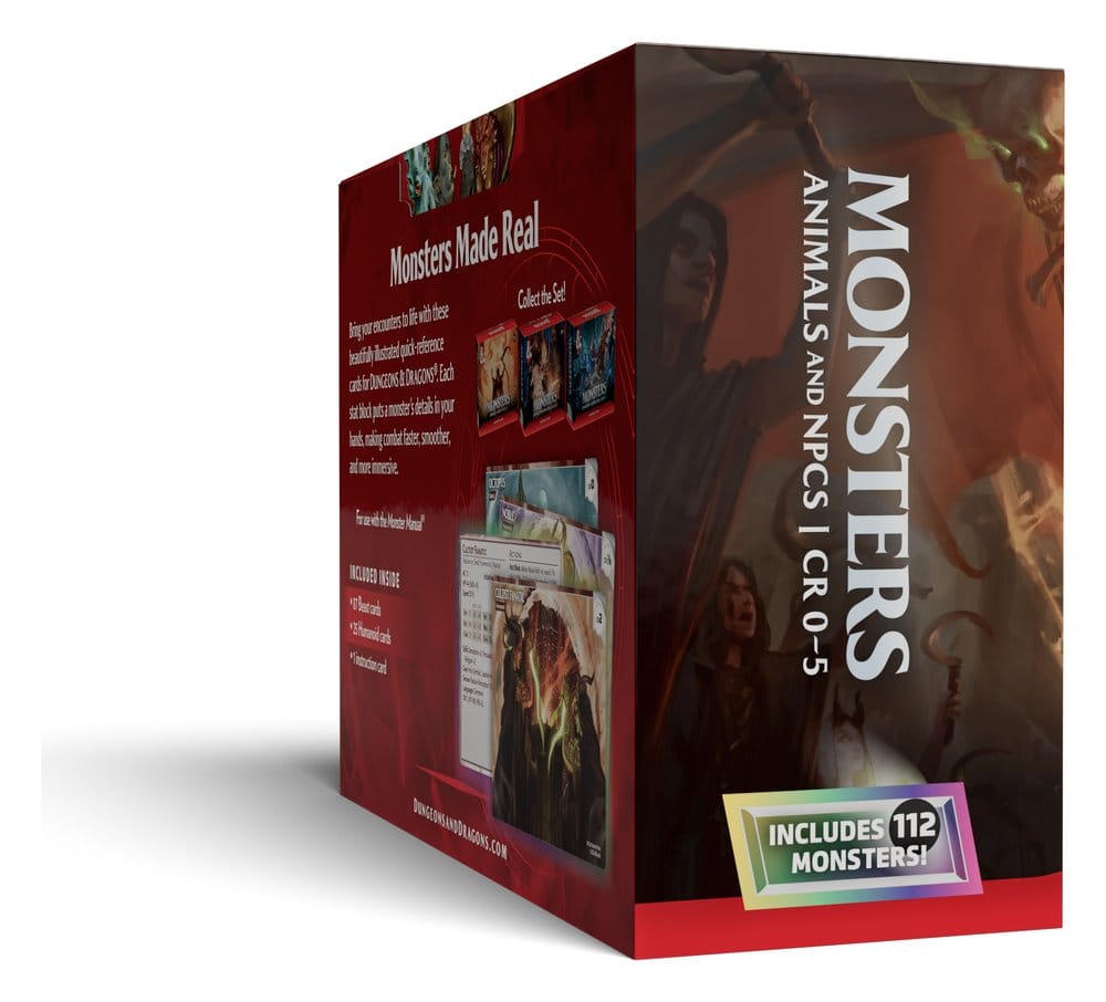 Dungeons & Dragons RPG Referenzkarten: Monster (Tiere und NSCs) (EN)