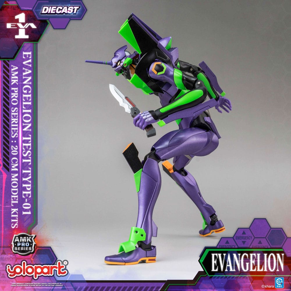 Neon Genesis Evangelion AMK Pro Series Plastic Model Kit Eva-01 Test Type 20 cm    