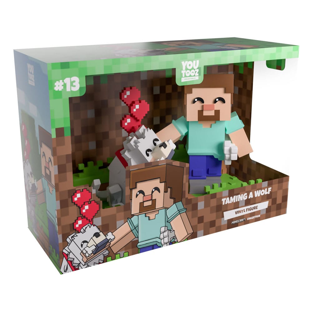 Minecraft Vinyl Figure: Taming a Wolf, 10 cm