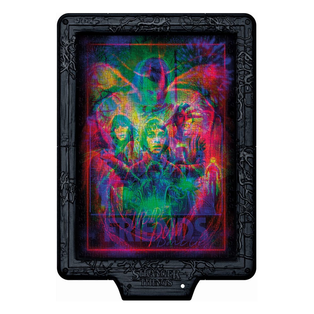 Stranger Things Metamorphic Art Collection Jigsaw Puzzle with Light-Up Effect The Upside (520 pieces)