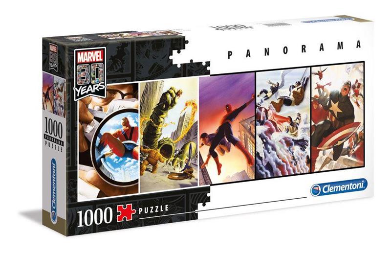 Marvel 80th Anniversary Panorama Puzzle Characters (1.000 pieces)