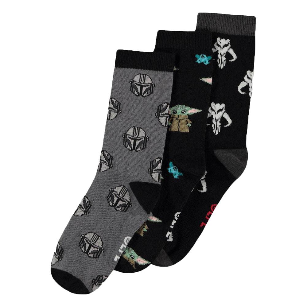 Star Wars: The Mandalorian Socken 3er-Pack Three Icons 39-42
