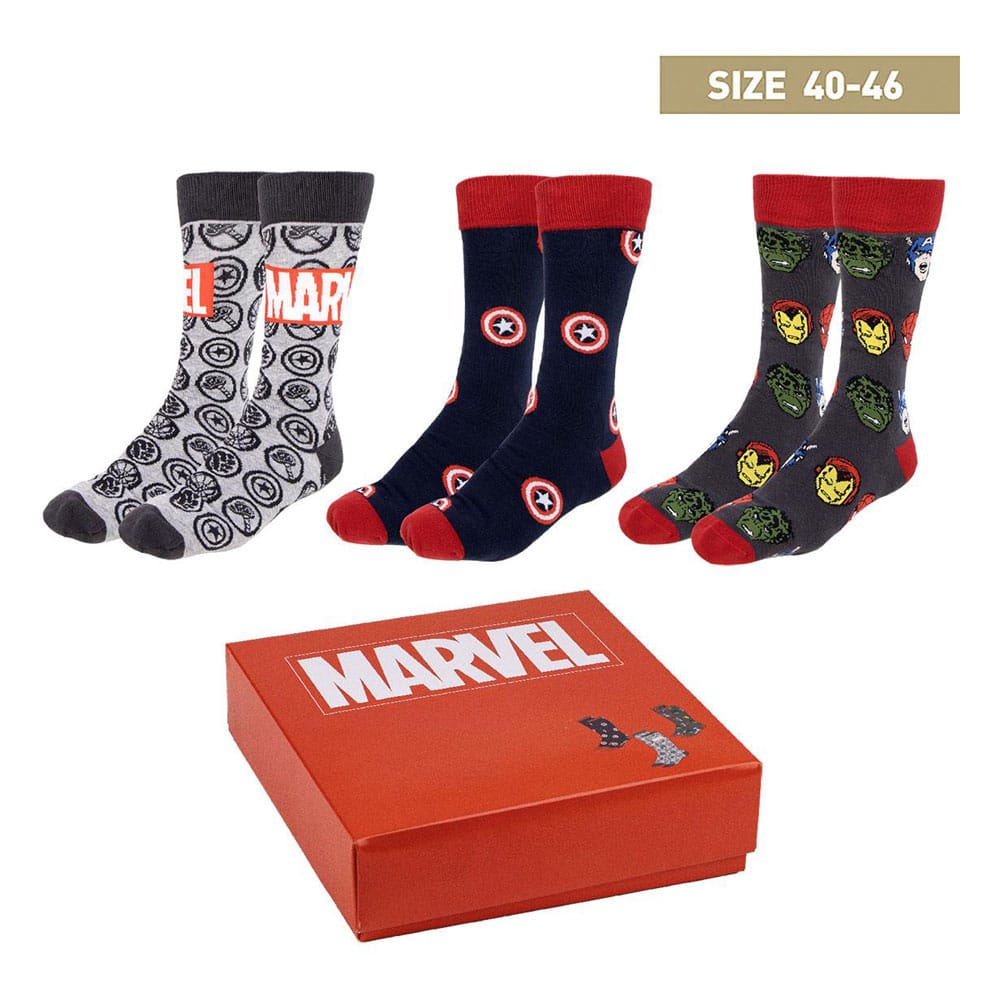 Marvel Socken 3er-Pack Avangers 40-46