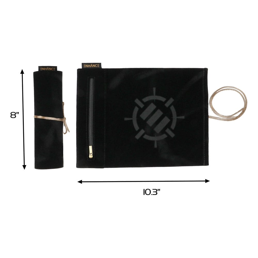 Enhance Tabletop Roll on a Scroll Bag with Dice Black