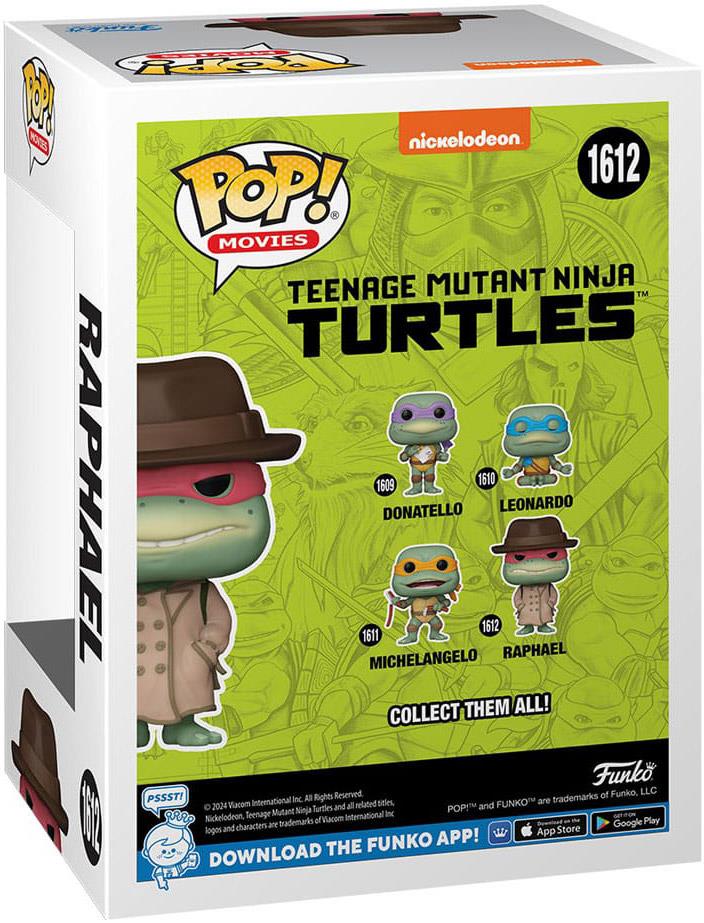 Teenage Mutant Ninja Turtles POP! Movies Vinyl Figure Raphael w/Coat & Hat 9 cm