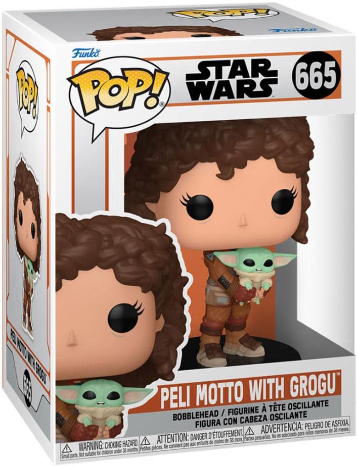 Star Wars: The Mandalorian POP! Vinyl Figur Peli Motto W/Grogu 9 cm