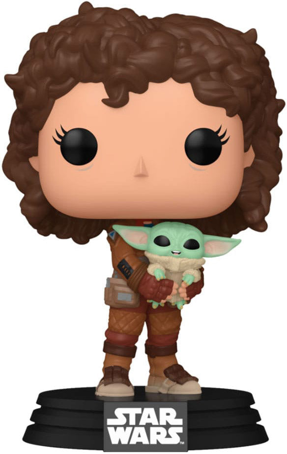 Star Wars: The Mandalorian POP! Vinyl Figur Peli Motto W/Grogu 9 cm