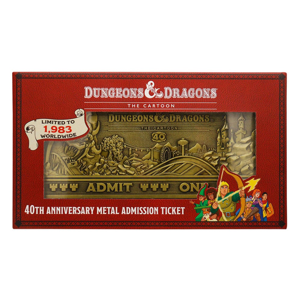 Dungeons & Dragons: The Cartoon Replik 40th Anniversary Rollercoaster Ticket Limited Edition