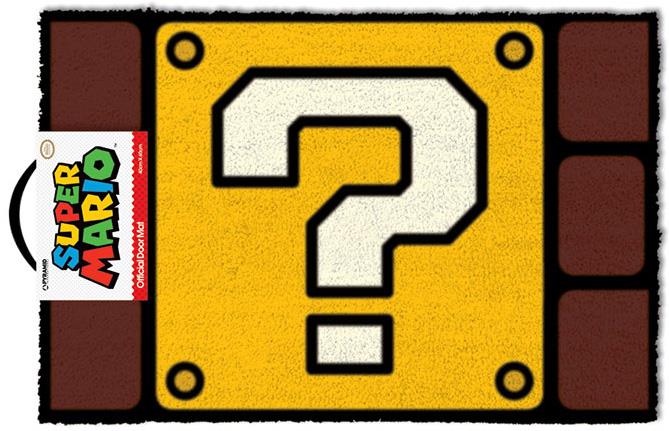 Super Mario Doormat Question Mark Block 40 x 60 cm
