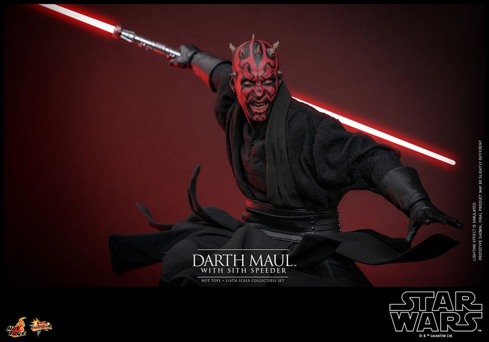 Star Wars Episode I Movie Masterpiece Actionfigur 1/6 Darth Maul with Sith Speeder 29 cm