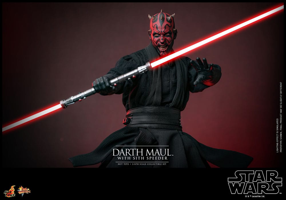 Star Wars Episode I Movie Masterpiece Actionfigur 1/6 Darth Maul with Sith Speeder 29 cm