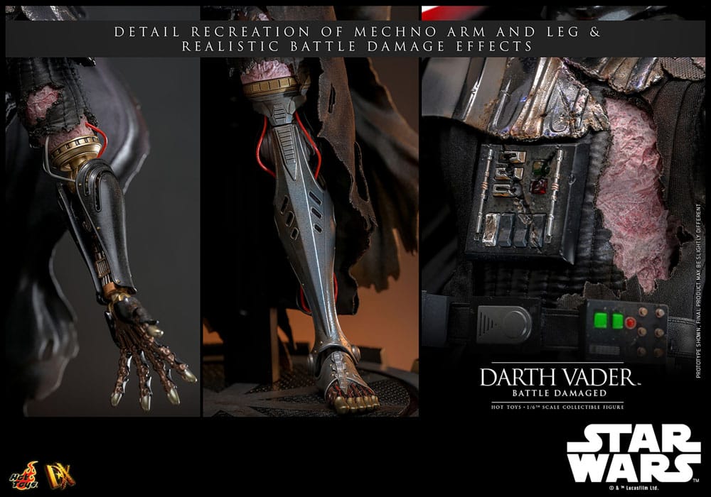Star Wars Actionfigur 1/6 Darth Vader (Battle Damaged) 35 cm