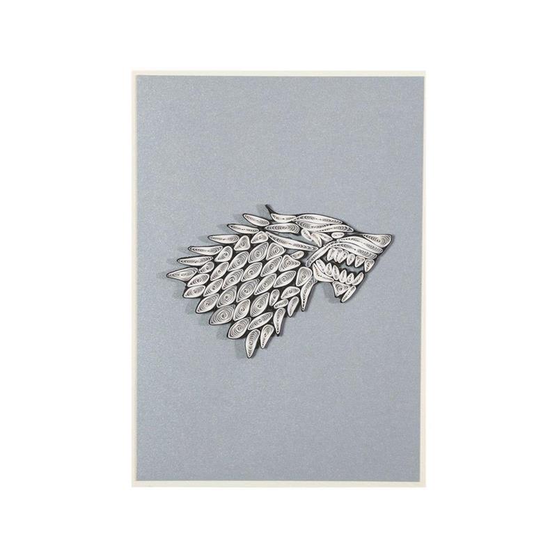 Game of Thrones Qulilling Grußkarte House Stark