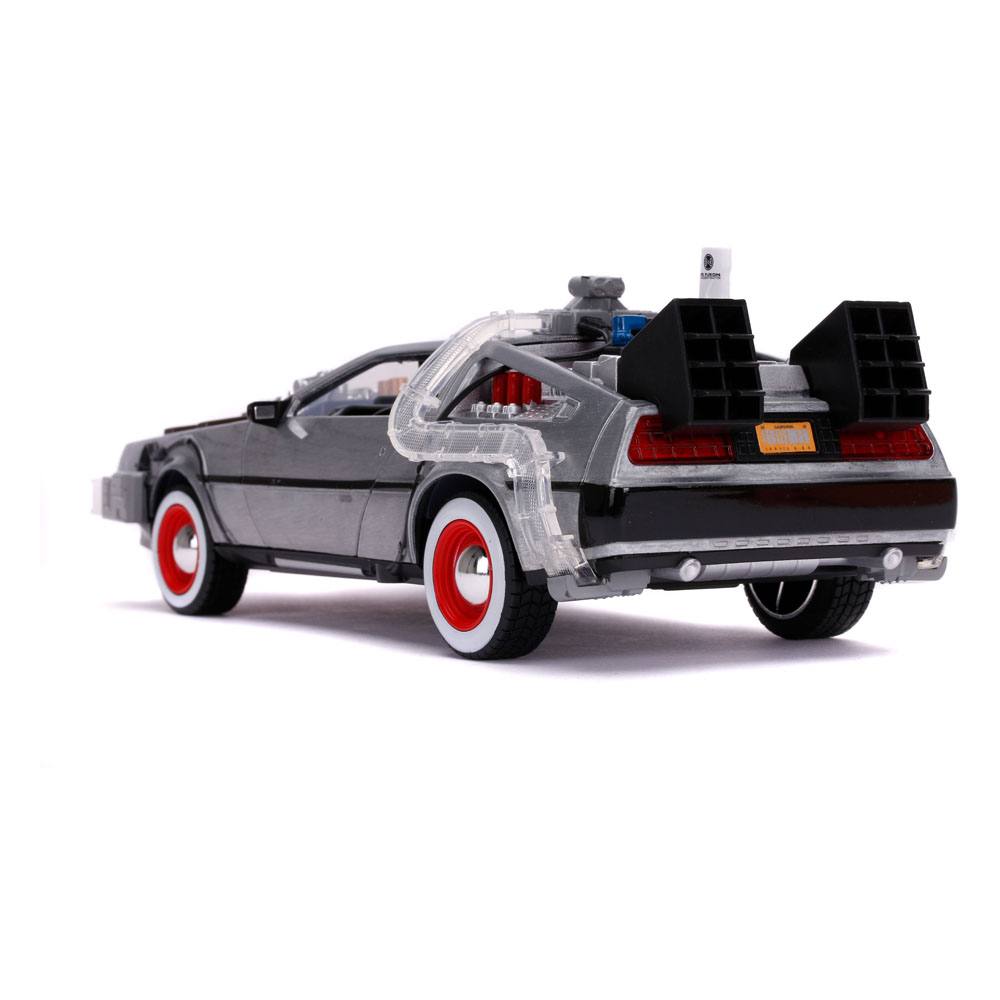 Zurück in die Zukunft III Hollywood Rides Diecast Modell 1/24 DeLorean Time Machine