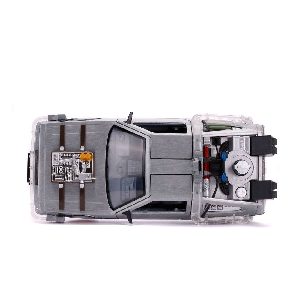 Zurück in die Zukunft III Hollywood Rides Diecast Modell 1/24 DeLorean Time Machine