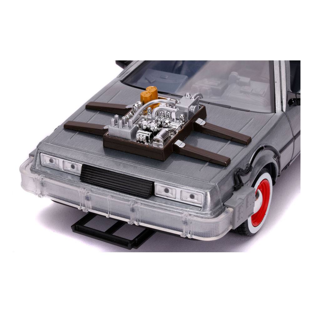 Zurück in die Zukunft III Hollywood Rides Diecast Modell 1/24 DeLorean Time Machine