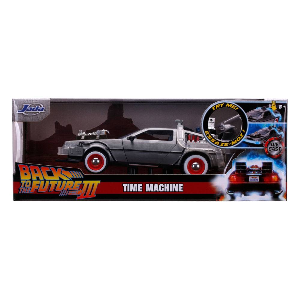 Zurück in die Zukunft III Hollywood Rides Diecast Modell 1/24 DeLorean Time Machine